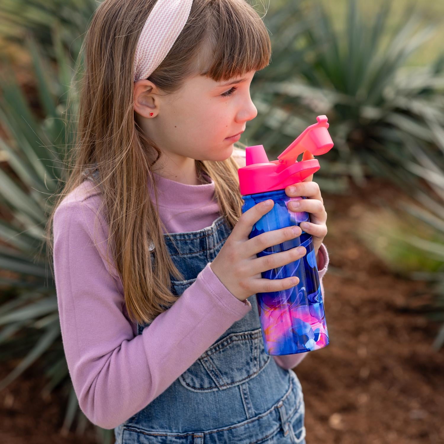 Simple Modern 18 fl oz Insulated Stainless Steel Summit Water Bottle with Covered Silicone Straw Lid | Dreamcicle C401N