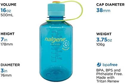 Nalgene Sustain 16 oz. Narrow Mouth Water Bottle - Cornflower Blue C141V