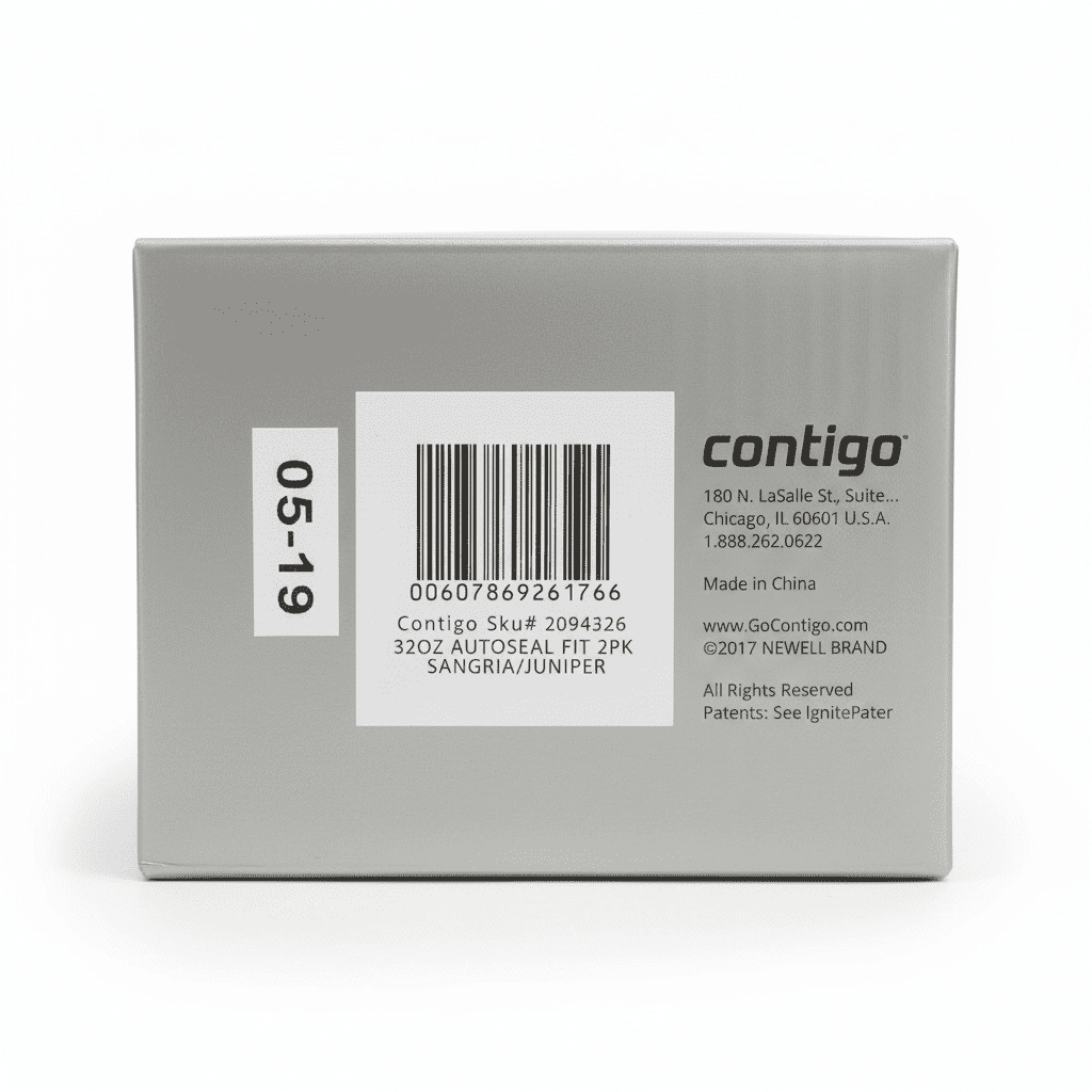 Contigo 32oz AutoSeal Fit Water Bottle 2-Pack Sangria Juniper New Damaged Box C074N