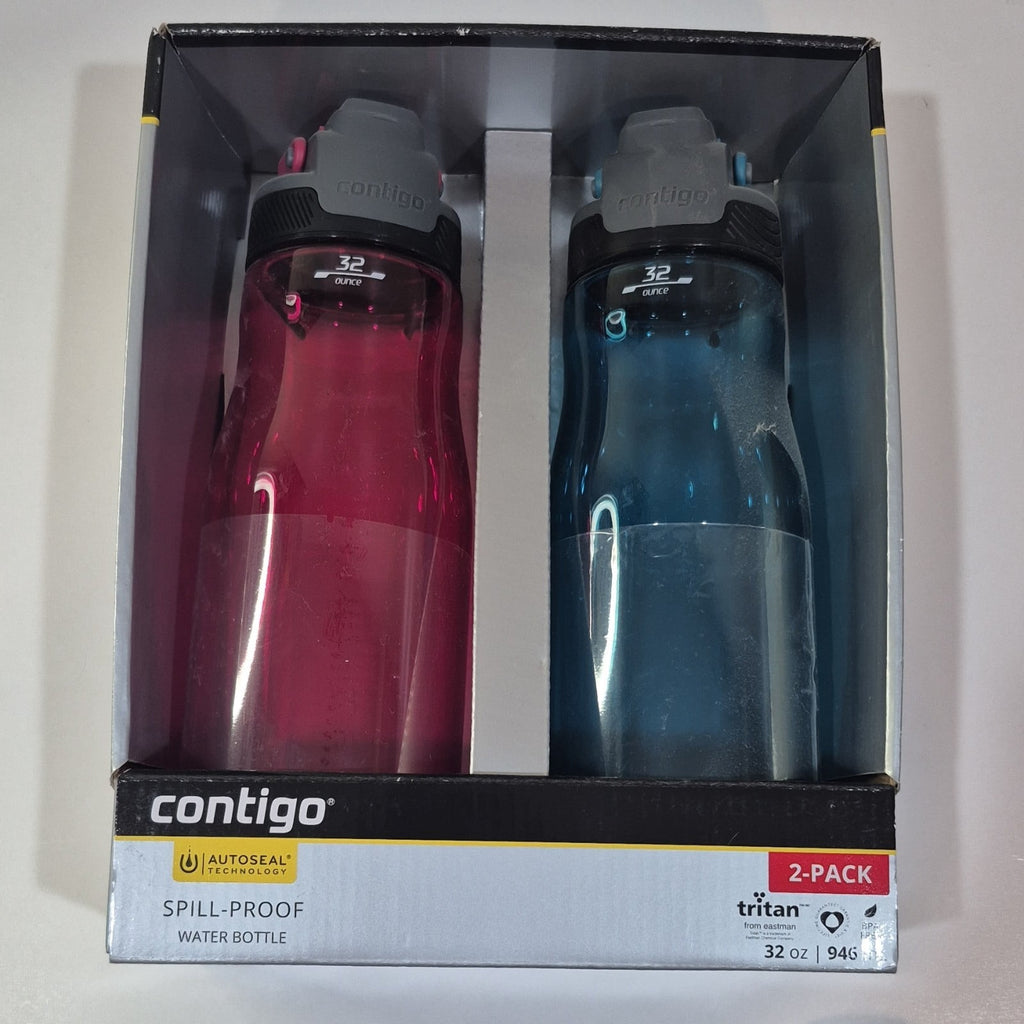 Contigo 32oz AutoSeal Fit Water Bottle 2-Pack Sangria Juniper New Damaged Box C074N
