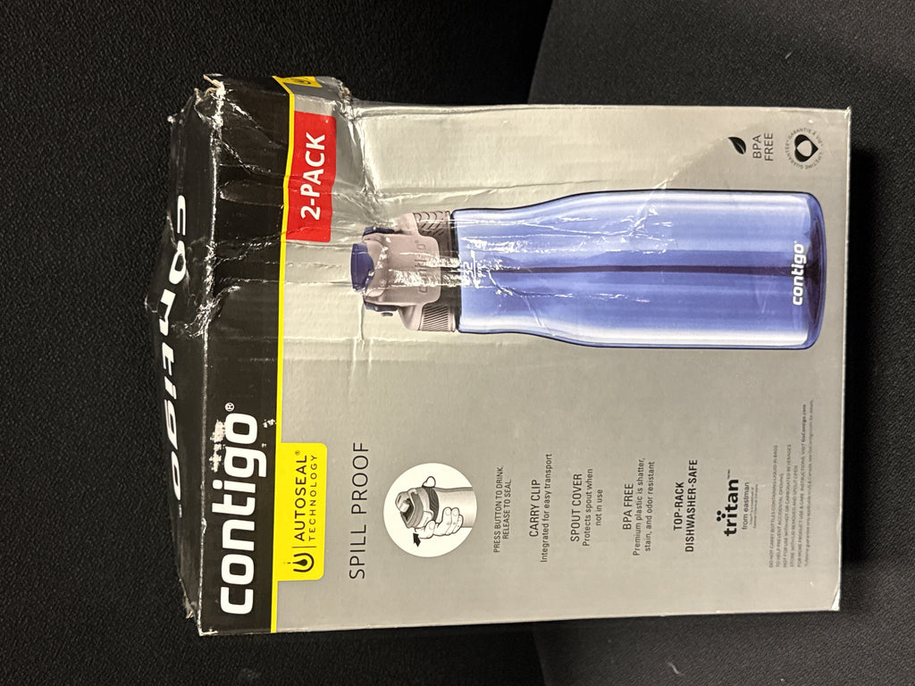 Contigo 32oz AutoSeal Fit Water Bottle 2-Pack Sangria Juniper New Damaged Box C074N
