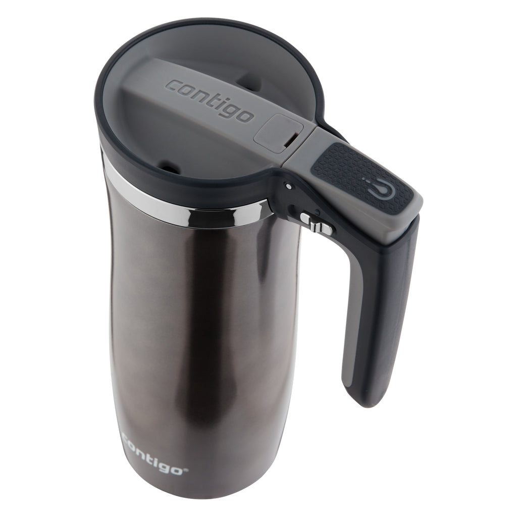 Contigo Autoseal Vacuum Insulated 16 Ounce Stainless Steel Gunmetal Travel Mug with Easy Lid C064R