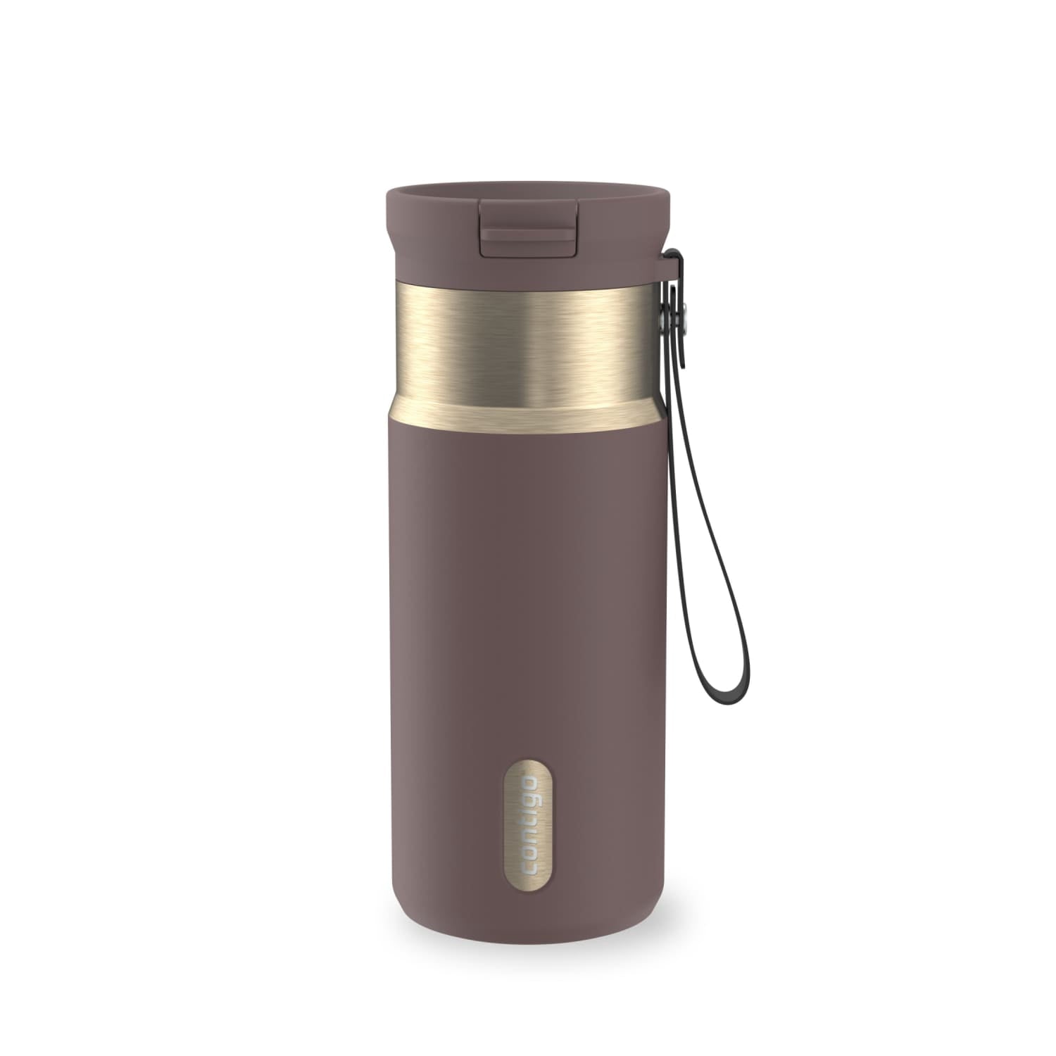 Contigo SnapSeal 16 oz Leakproof Stainless Steel Water Bottle with Carrying Strap C048V