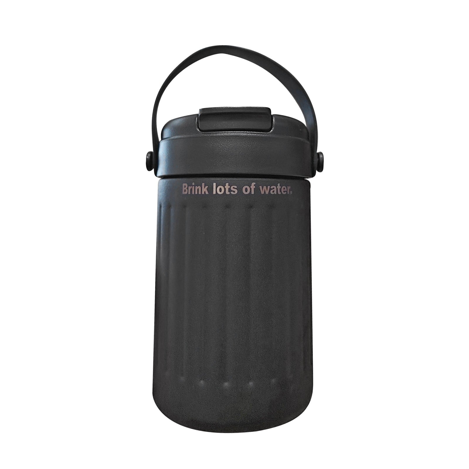 BinKFF Simple Modern Travel Coffee Mug, Insulated Coffee Tumblers with Lid, Double Walled Iced Travel Coffee Mug for Woman and Man Stainless Steel Tumbler with Handle C442K