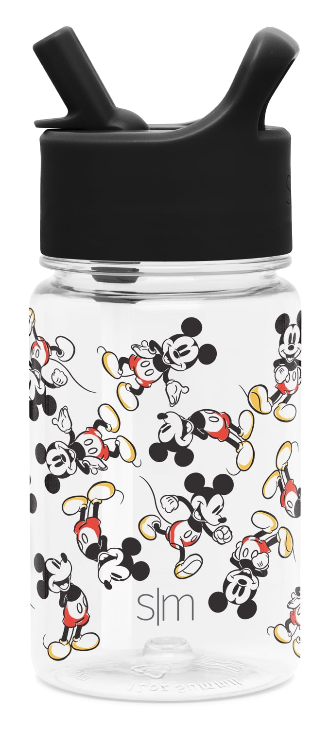 Simple Modern Disney 12oz Summit Kids Tritan Water Bottle with Straw Lid for Toddler - Dishwasher Safe Travel Tumbler - Disney: Mickey Retro C423N