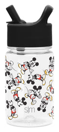 Simple Modern Disney 12oz Summit Kids Tritan Water Bottle with Straw Lid for Toddler - Dishwasher Safe Travel Tumbler - Disney: Mickey Retro C423N