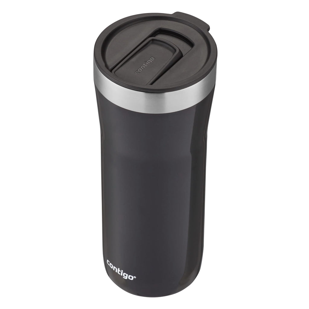 Contigo Streeterville Stainless Steel Tumbler with Plastic Straw and Splash-Proof Lid, Licorice, 32 fl. oz C122Z