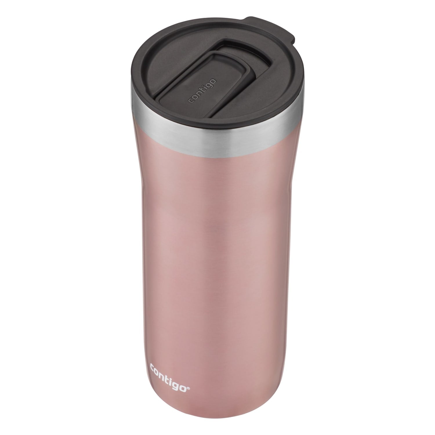 Contigo Streeterville Stainless Steel Tumbler with Plastic Straw and Splash-Proof Lid, Licorice, 32 fl. oz C122Z