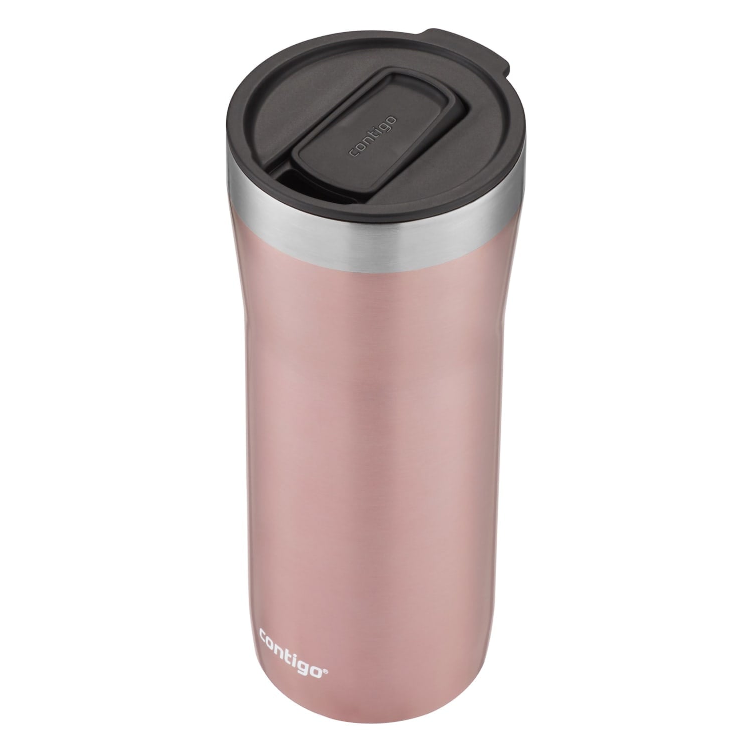 Contigo Streeterville Stainless Steel Tumbler with Plastic Straw and Splash-Proof Lid, Licorice, 32 fl. oz C122Z