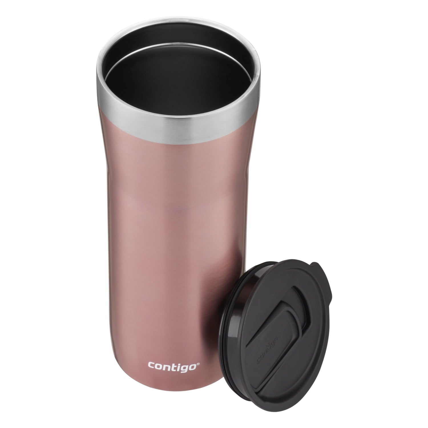 Contigo Streeterville Stainless Steel Tumbler with Plastic Straw and Splash-Proof Lid, Licorice, 32 fl. oz C122Z