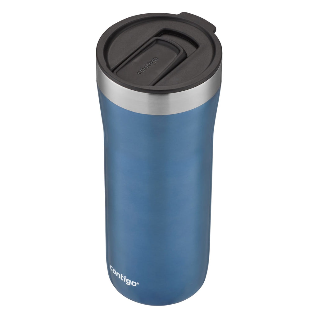Contigo Streeterville Stainless Steel Tumbler with Plastic Straw and Splash-Proof Lid, Licorice, 32 fl. oz C122Z