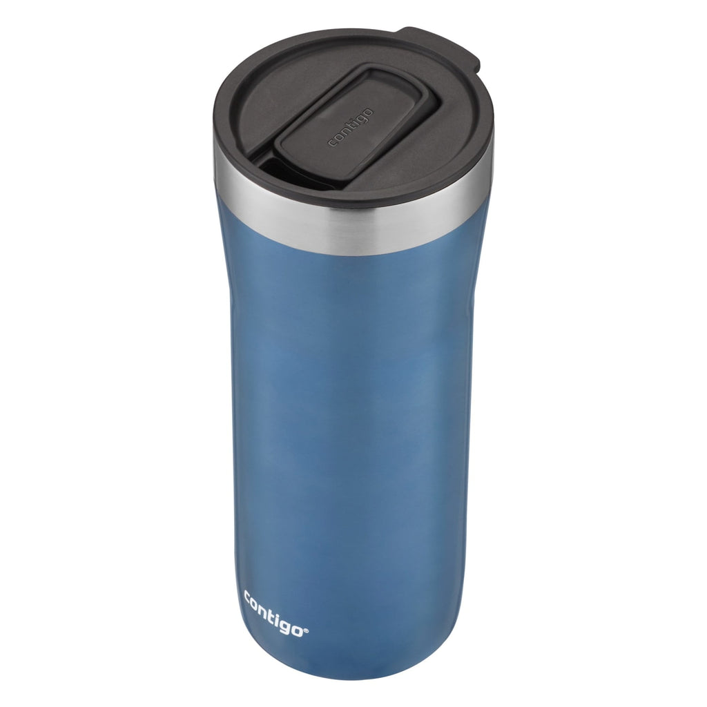 Contigo Streeterville Stainless Steel Tumbler with Plastic Straw and Splash-Proof Lid, Licorice, 32 fl. oz C122Z