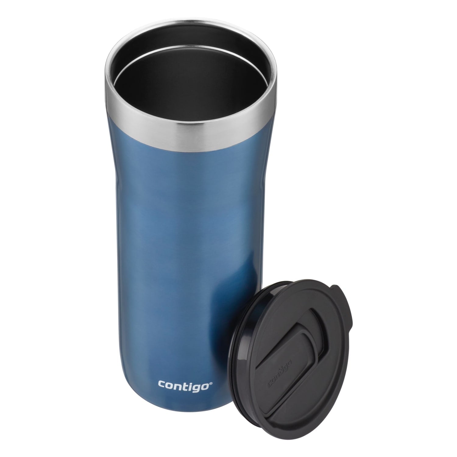 Contigo Streeterville Stainless Steel Tumbler with Plastic Straw and Splash-Proof Lid, Licorice, 32 fl. oz C122Z