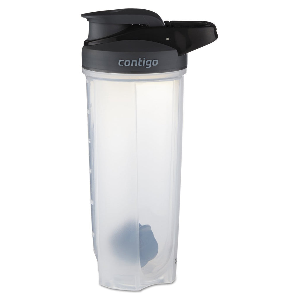 Contigo Shake &amp; Go Fit 28 oz Black and Clear Shaker Bottle with Flip-Top and Wide Mouth Lid C111G
