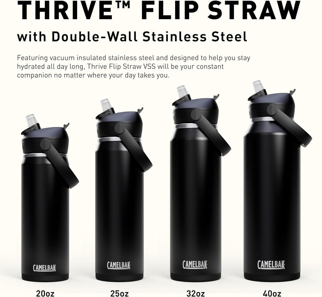CamelBak Thrive™ Flip Straw Insulated Stainless Steel Water Bottle, 20oz, Moss C363M