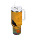 30 oz Insulated Stainless Steel Tumbler Double Wall Stainless Steel Tumbler with 2-Way Drinking Birds on A Wire C613W