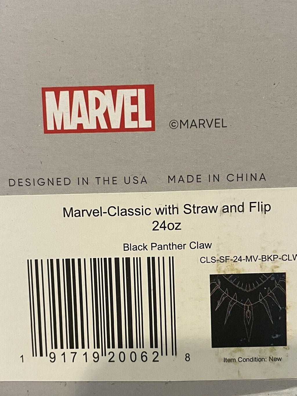 Simple Modern Insulated Black Panther 24oz  Tumbler W/Flip Lid and Straw Lid C436E