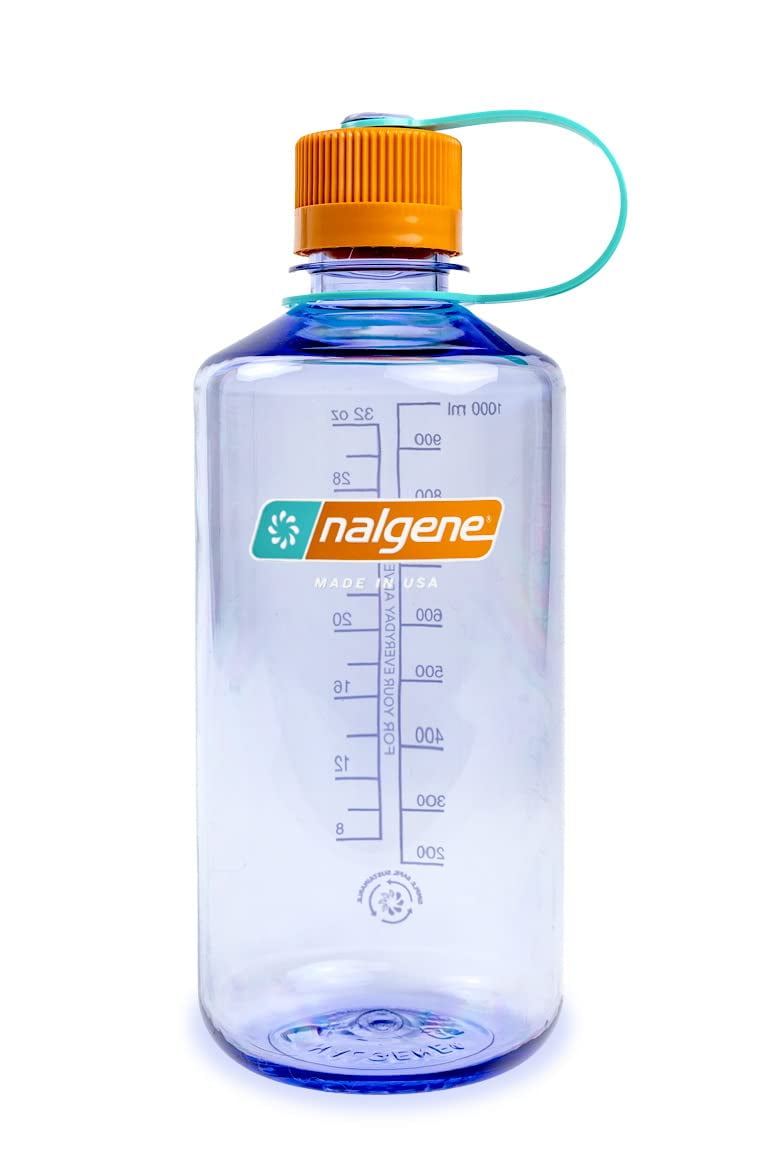 Nalgene Sustain Tritan BPA-Free Water Bottle Made with Material Derived from 50% Plastic Waste, 32 OZ, Narrow Mouth, Amethyst C30 C155K