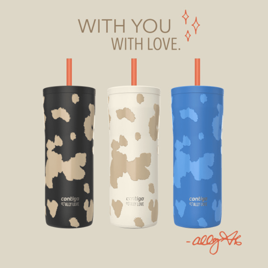 Contigo x Ally Love Streeterville 2.0 Stainless Steel Tumbler with Straw, 24 oz, Stellar Jay C112A