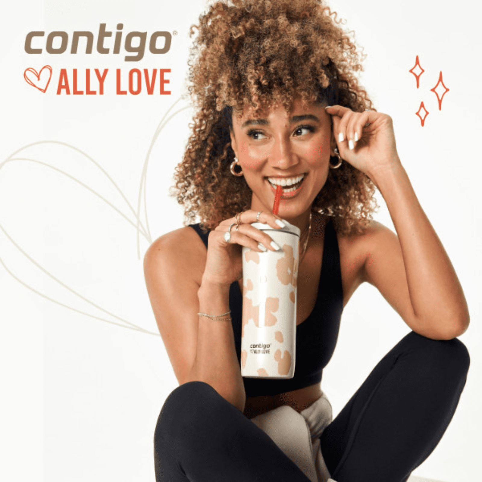 Contigo x Ally Love Streeterville 2.0 Stainless Steel Tumbler with Straw, 24 oz, Stellar Jay C112A