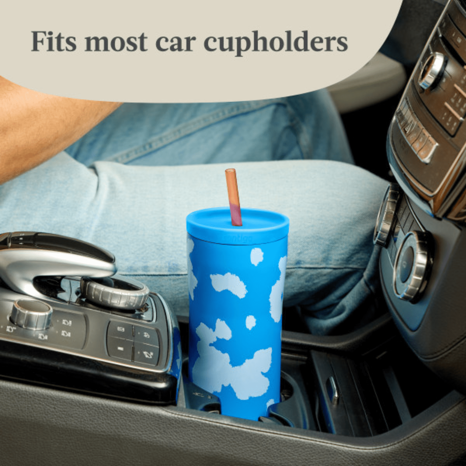 Contigo x Ally Love Streeterville 2.0 Stainless Steel Tumbler with Straw, 24 oz, Stellar Jay C112A