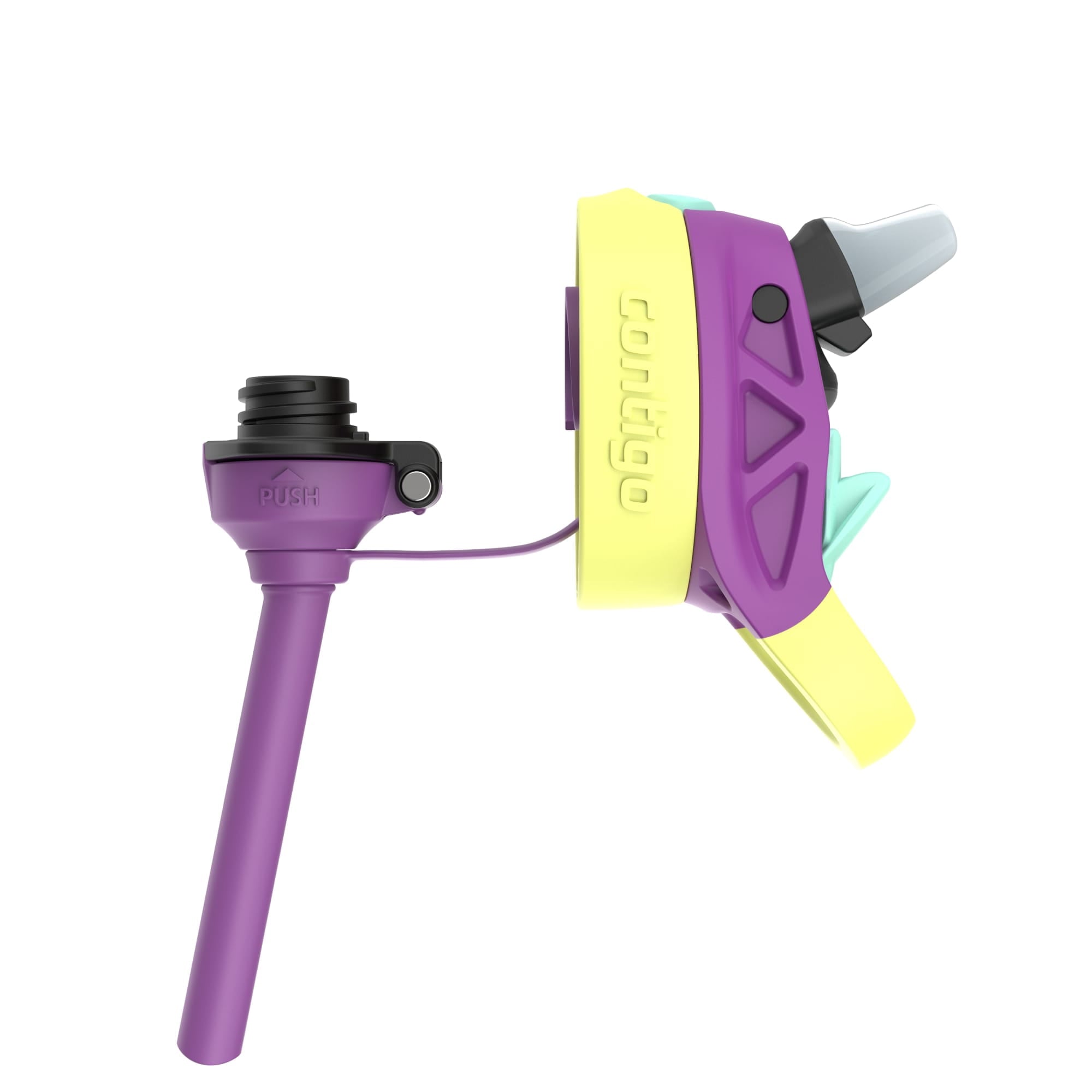 (4 pack) Contigo Kids Water Bottle with Redesigned AUTOSPOUT Straw, 14 oz, Grape Forest Haven C016F