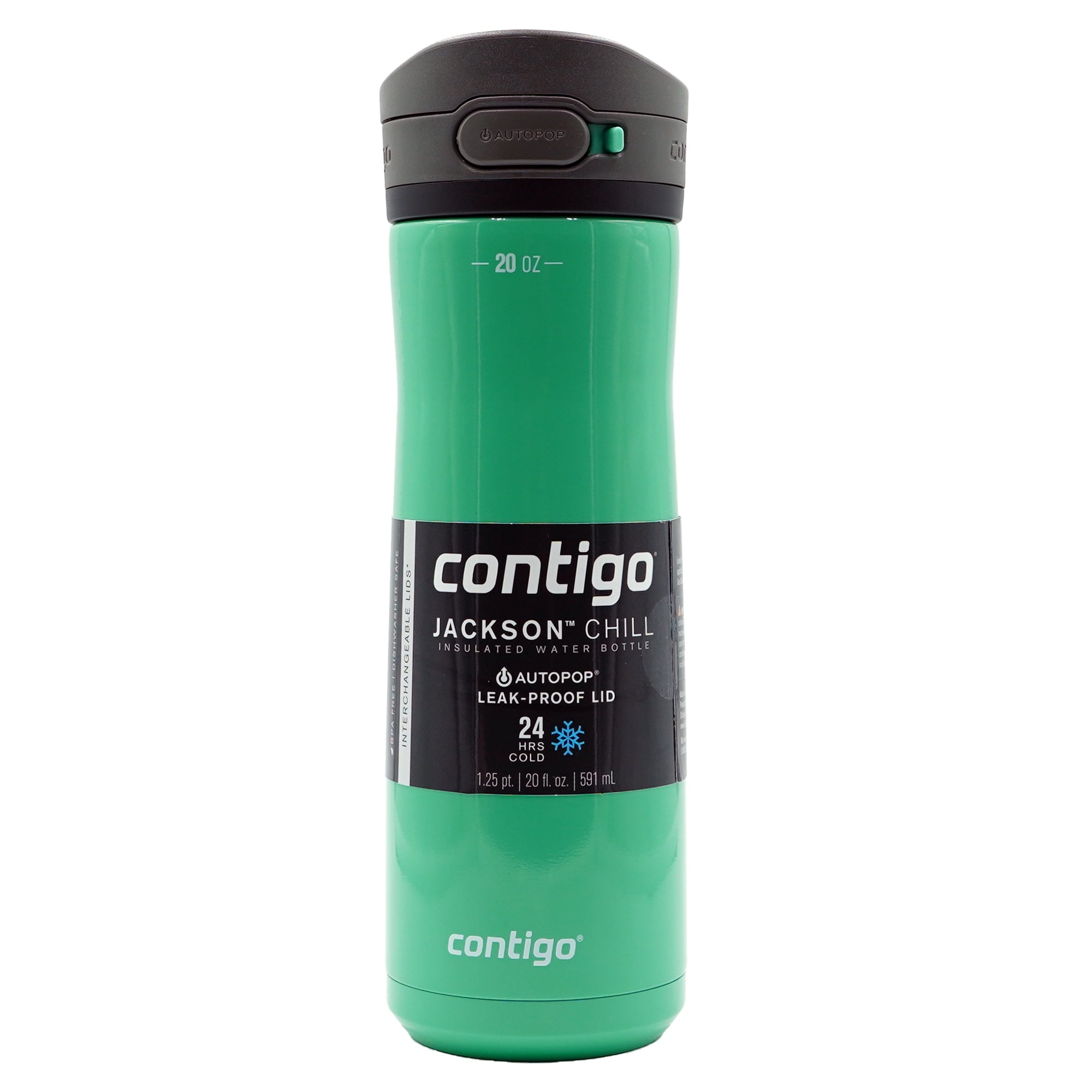 Contigo 20 oz. Jackson Chill 2.0 Water Bottle - Stainless Steel w/Licorice C059K