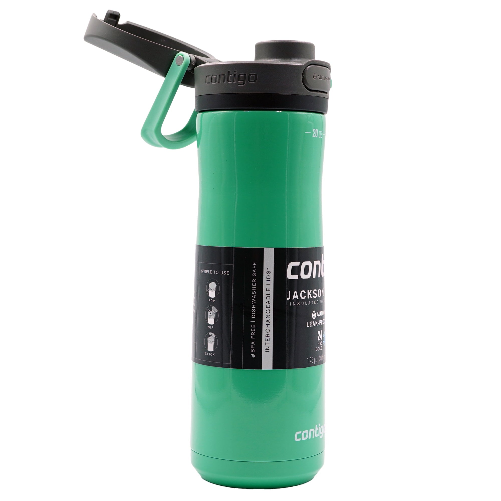 Contigo 20 oz. Jackson Chill 2.0 Water Bottle - Stainless Steel w/Licorice C059K