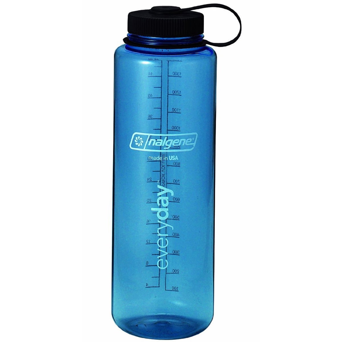 Nalgene Sustain Tritan BPA-Free Water Bottle Made with Material Derived from 50% Plastic Waste (using ISCC certified mass balance), 48 OZ, Wide Mouth, Blue C147G