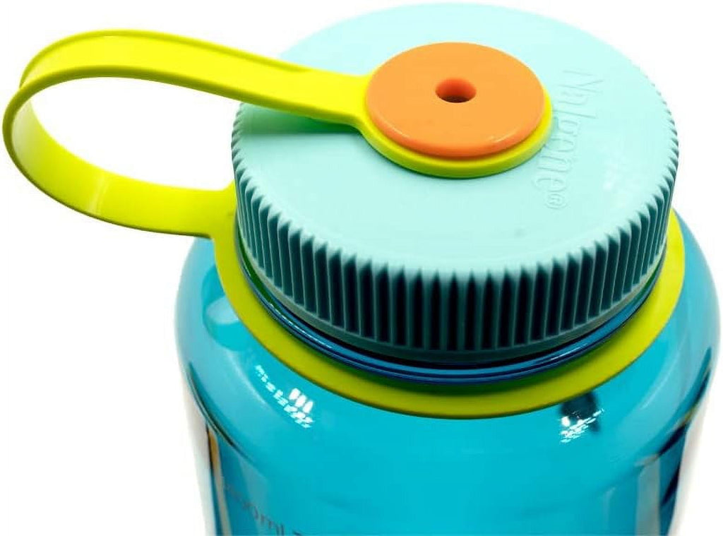 Nalgene Sustain Tritan BPA-Free Water Bottle Made with Material Derived from 50% Plastic Waste (using ISCC certified mass balance), 48 OZ, Wide Mouth, Blue C147G