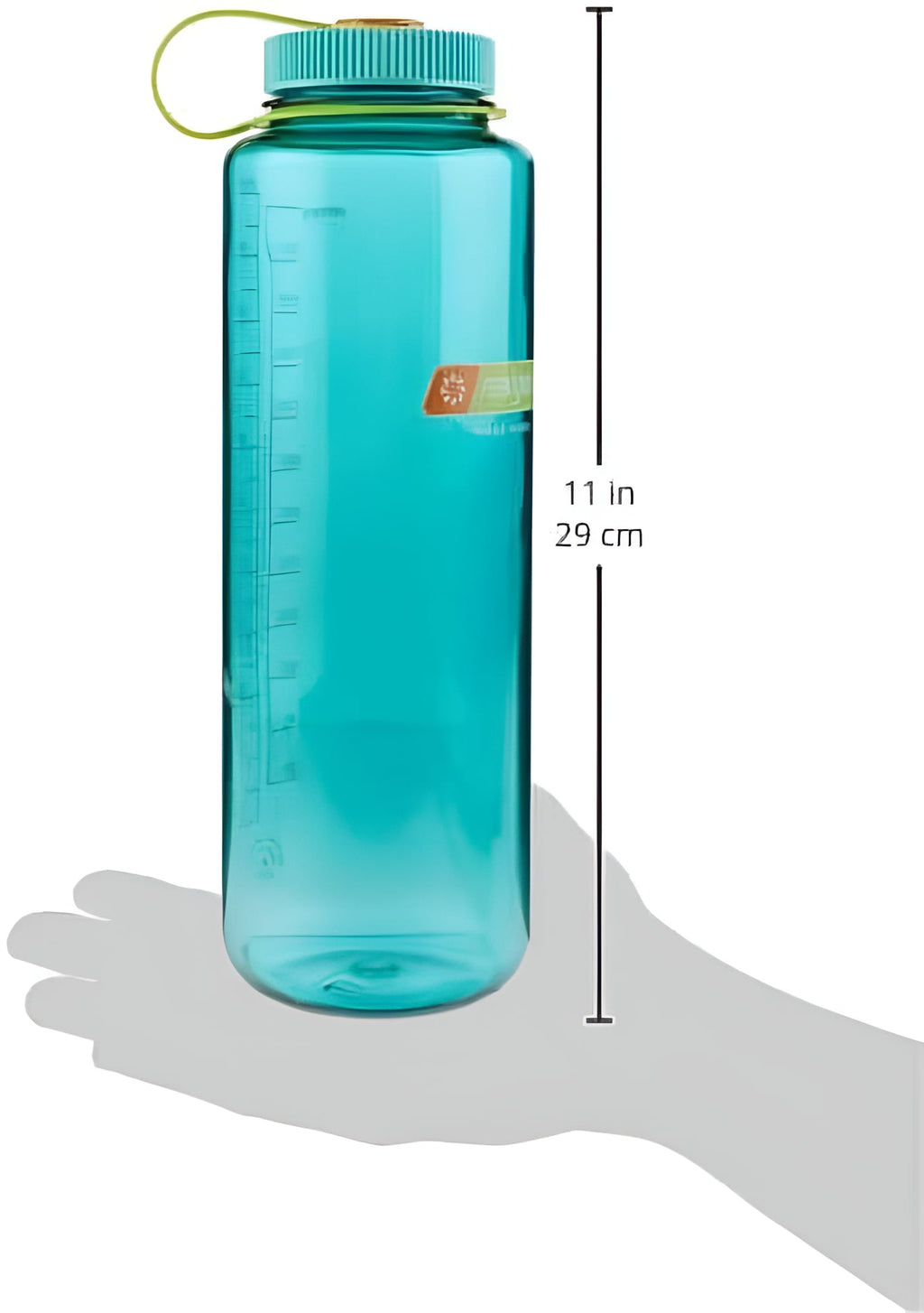 Nalgene Sustain Tritan BPA-Free Water Bottle Made with Material Derived from 50% Plastic Waste (using ISCC certified mass balance), 48 OZ, Wide Mouth, Blue C147G