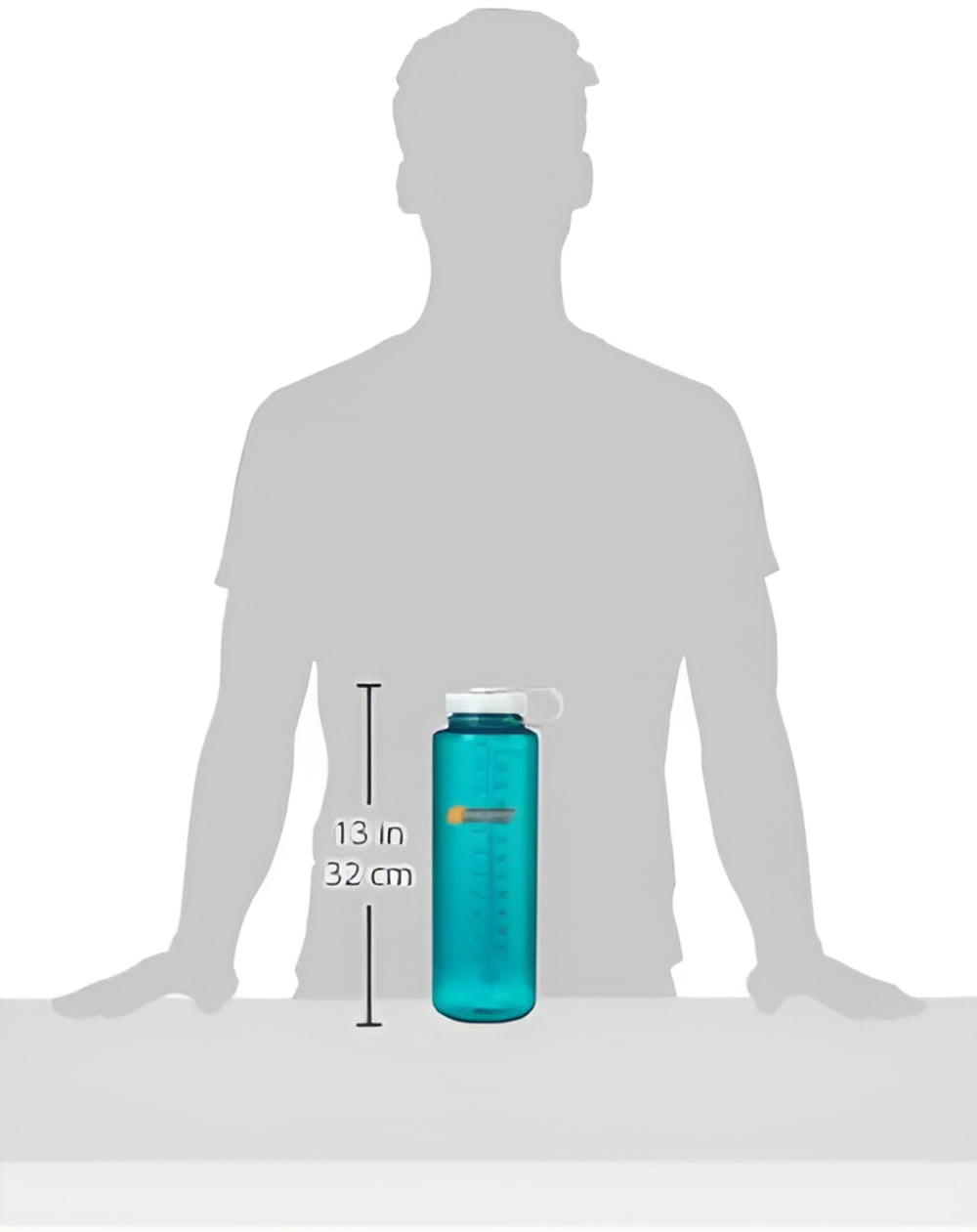 Nalgene Sustain Tritan BPA-Free Water Bottle Made with Material Derived from 50% Plastic Waste (using ISCC certified mass balance), 48 OZ, Wide Mouth, Blue C147G