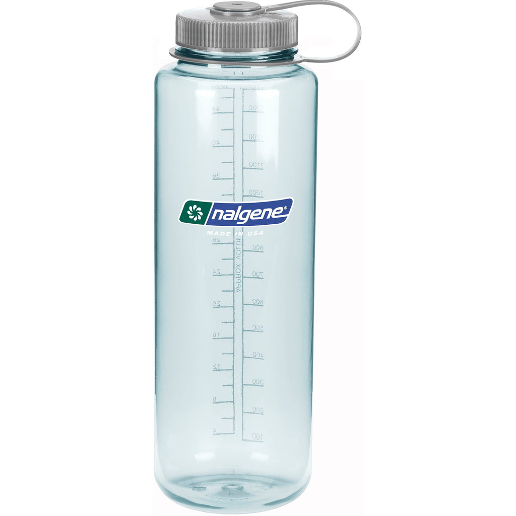 Nalgene Sustain Tritan BPA-Free Water Bottle Made with Material Derived from 50% Plastic Waste (using ISCC certified mass balance), 48 OZ, Wide Mouth, Blue C147G