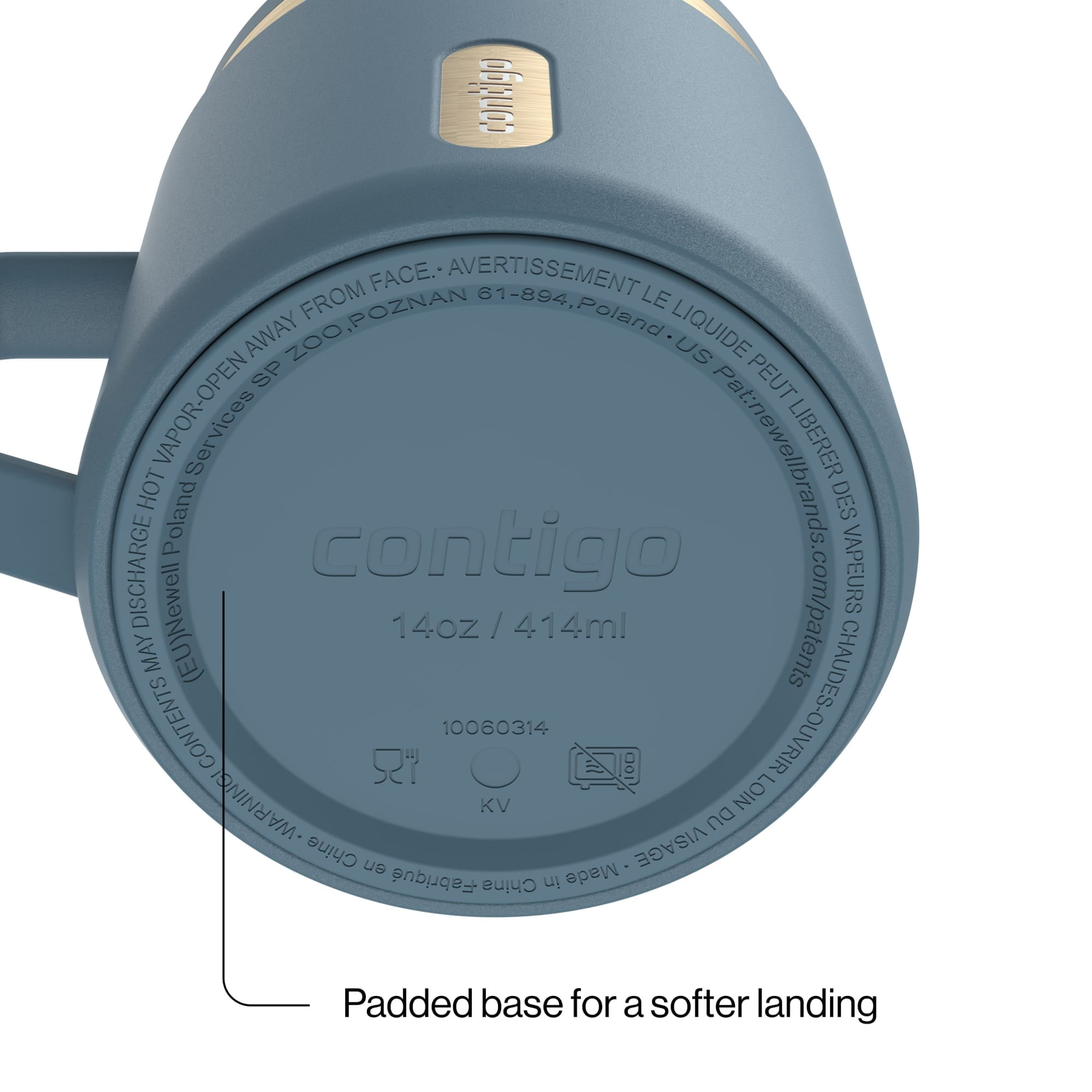 Contigo SnapSeal Leakproof Stainless Steel Reusable Travel Tumbler,Black/Bronze, 14 oz C027C