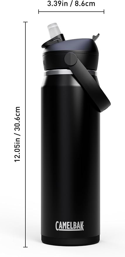 CamelBak Thrive™ Flip Straw Insulated Stainless Steel Water Bottle, 25 oz, Sierra Red C340B