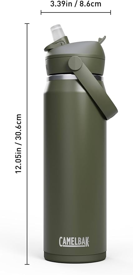 CamelBak Thrive™ Flip Straw Insulated Stainless Steel Water Bottle, 25 oz, Sierra Red C340B