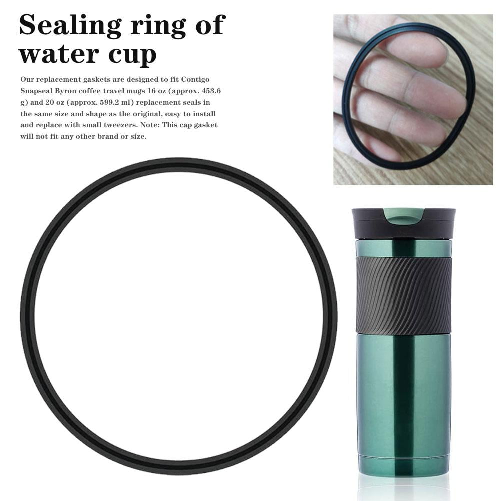 6 Pcs Replacement Rubber Lid Seals Compatible with 16 &amp; 20 oz Contigo Snapseal Byron Travel Mug , Leak-Proof Rubber Seals Lid Gaskets Replacement for Contigo Mugs (Black) C131B