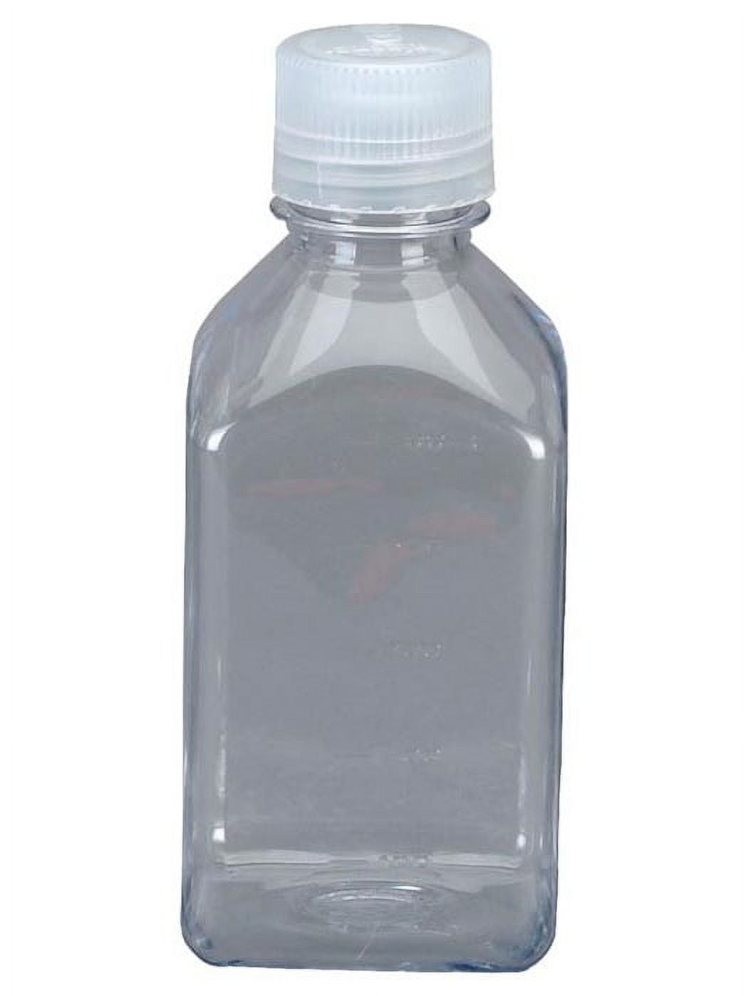 Nalgene Transparent Lexan Polycarbonate Square Storage Bottle - 8 oz. - Clear C184V