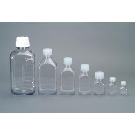 Nalgene Transparent Lexan Polycarbonate Square Storage Bottle - 8 oz. - Clear C184V