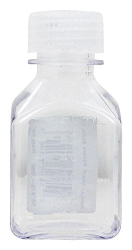Nalgene Transparent Lexan Polycarbonate Square Storage Bottle - 8 oz. - Clear C184V
