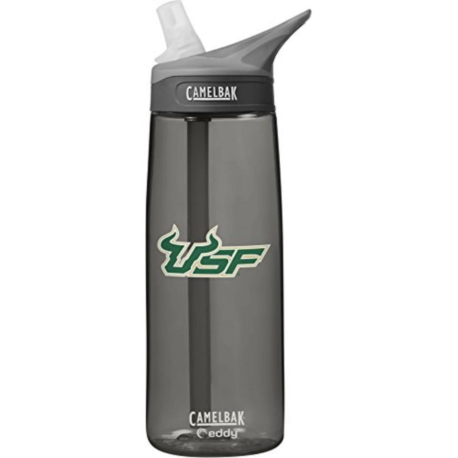 NCAA South Florida Bulls Unisex CamelBak Eddy 75L Collegiate Water Bottle, CHARCOAL, 75 Liter C315X