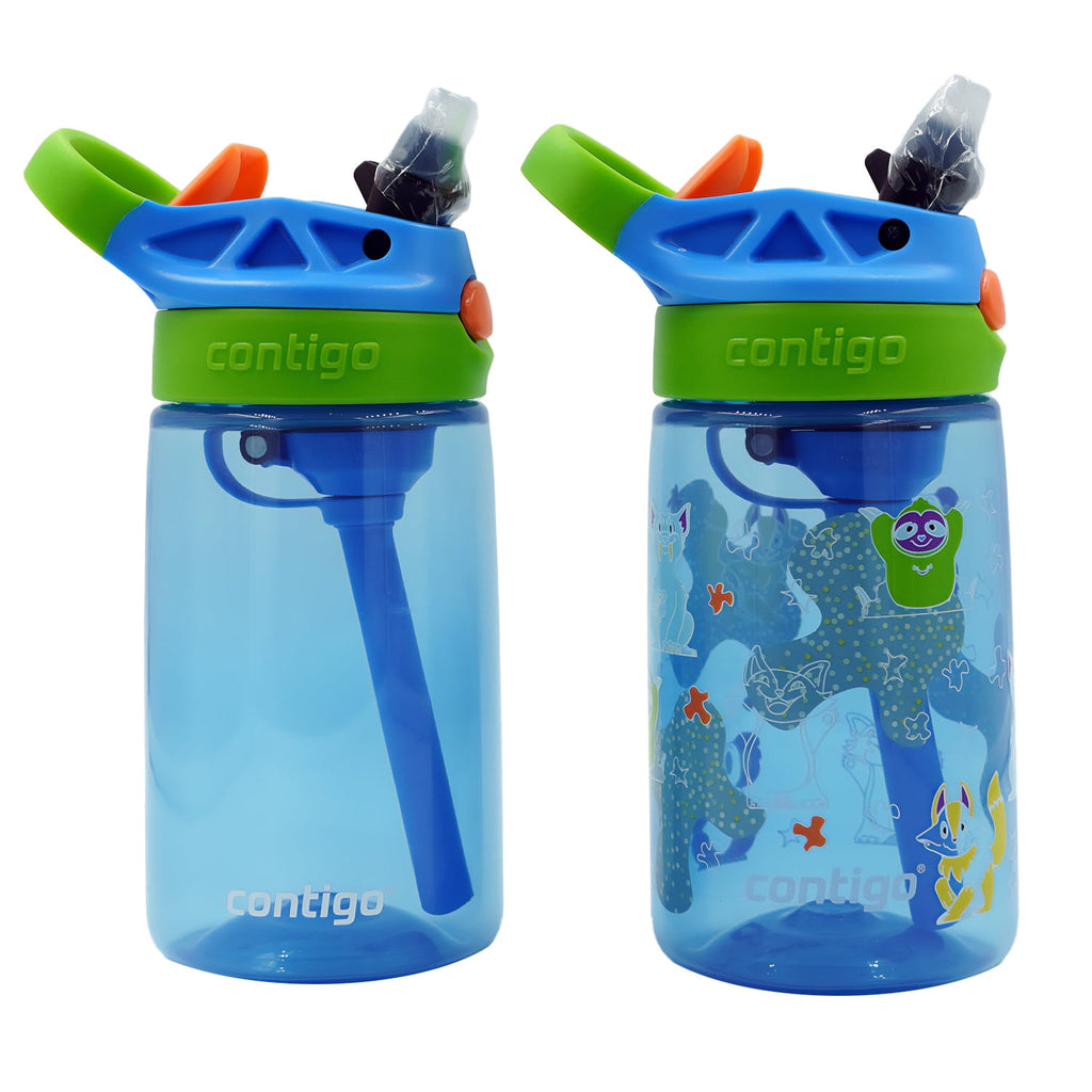 Contigo Kid's 14 oz. Aubrey Water Bottle 2-Pack - Bunnies/Frog C022D