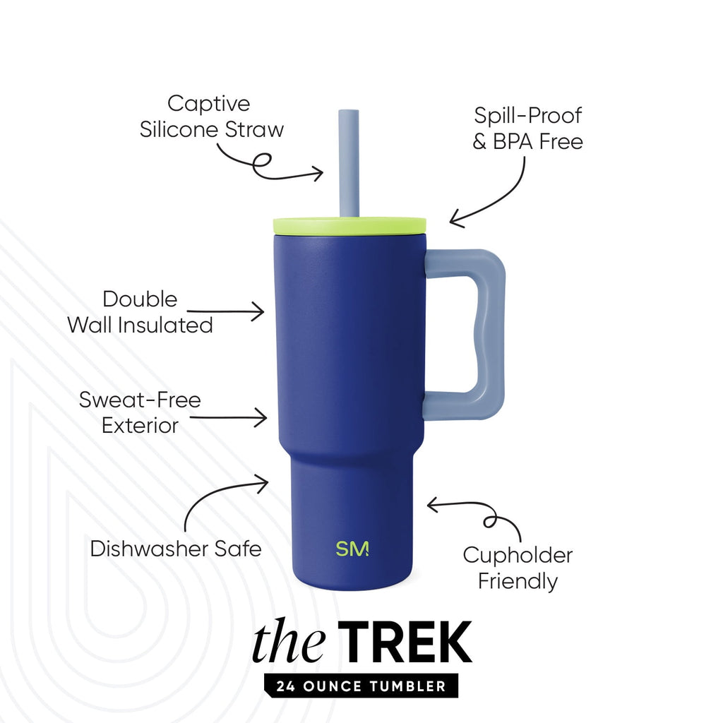 Simple Modern 24oz Trek Tumbler with handle and Silicone Straw Lid | Asteroid C411A