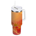 40 oz Insulated Stainless Steel Tumbler Double Wall Stainless Steel Tumbler with 2-Way Drinking Red Maple Leaves in Autumn C475P