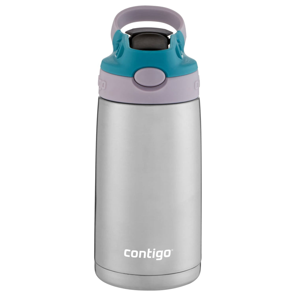 Contigo Kids Stainless Steel Water Bottle with Redesigned AUTOSPOUT Straw Lid Eggplant and Punch, 13 fl oz. C116W