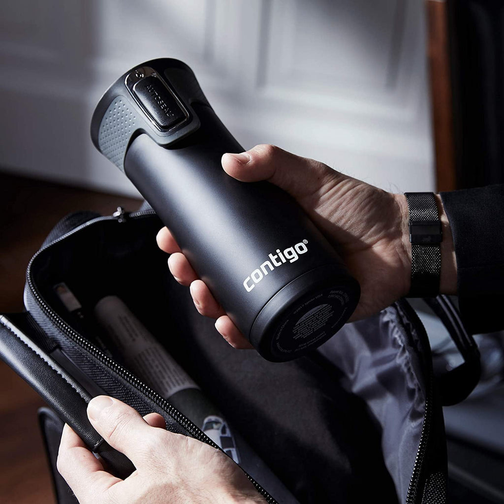 Contigo AUTOSEAL West Loop 2.0 Travel Mug, 16 oz., Stainless Steel with Black Button C098H