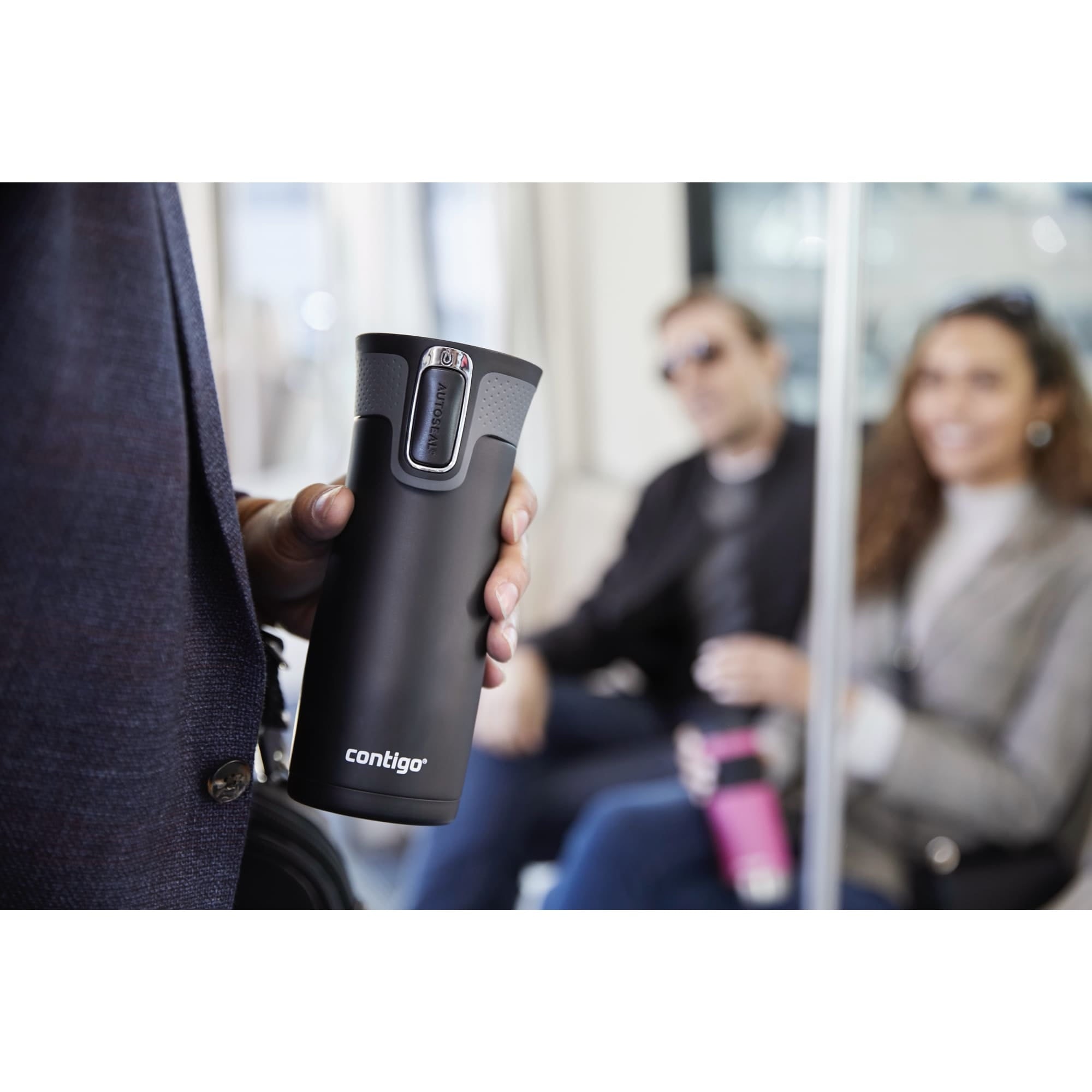 Contigo AUTOSEAL West Loop 2.0 Travel Mug, 16 oz., Stainless Steel with Black Button C098H