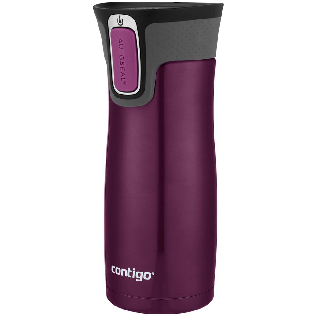 Contigo AUTOSEAL West Loop 2.0 Travel Mug, 16 oz., Stainless Steel with Black Button C098H