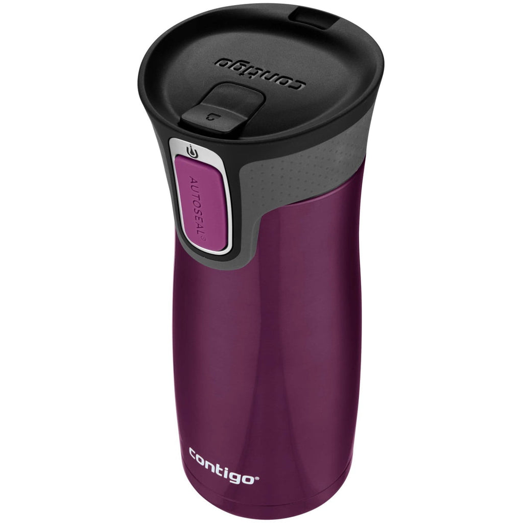 Contigo AUTOSEAL West Loop 2.0 Travel Mug, 16 oz., Stainless Steel with Black Button C098H