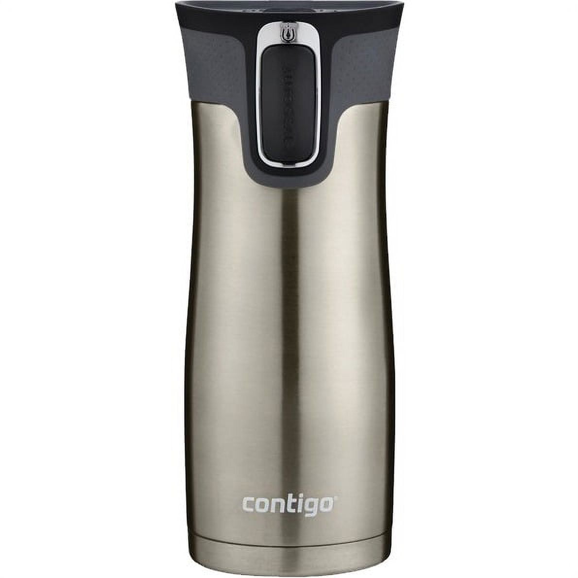 Contigo AUTOSEAL West Loop 2.0 Travel Mug, 16 oz., Stainless Steel with Black Button C098H